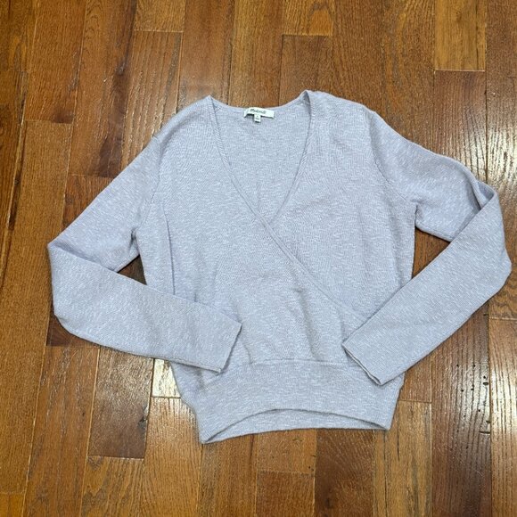 Madewell lavender Wrap-Front V-Neck Sweater - Picture 2 of 6